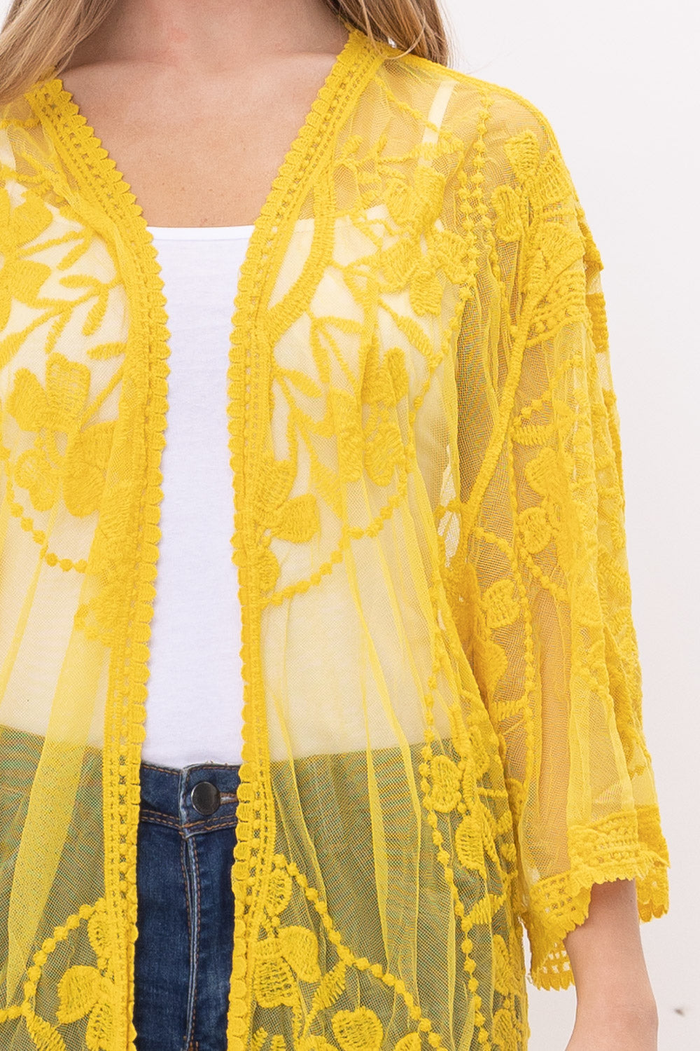 ANAISA LACE DUSTER KIMONO - Rajimports - Women's Clothing