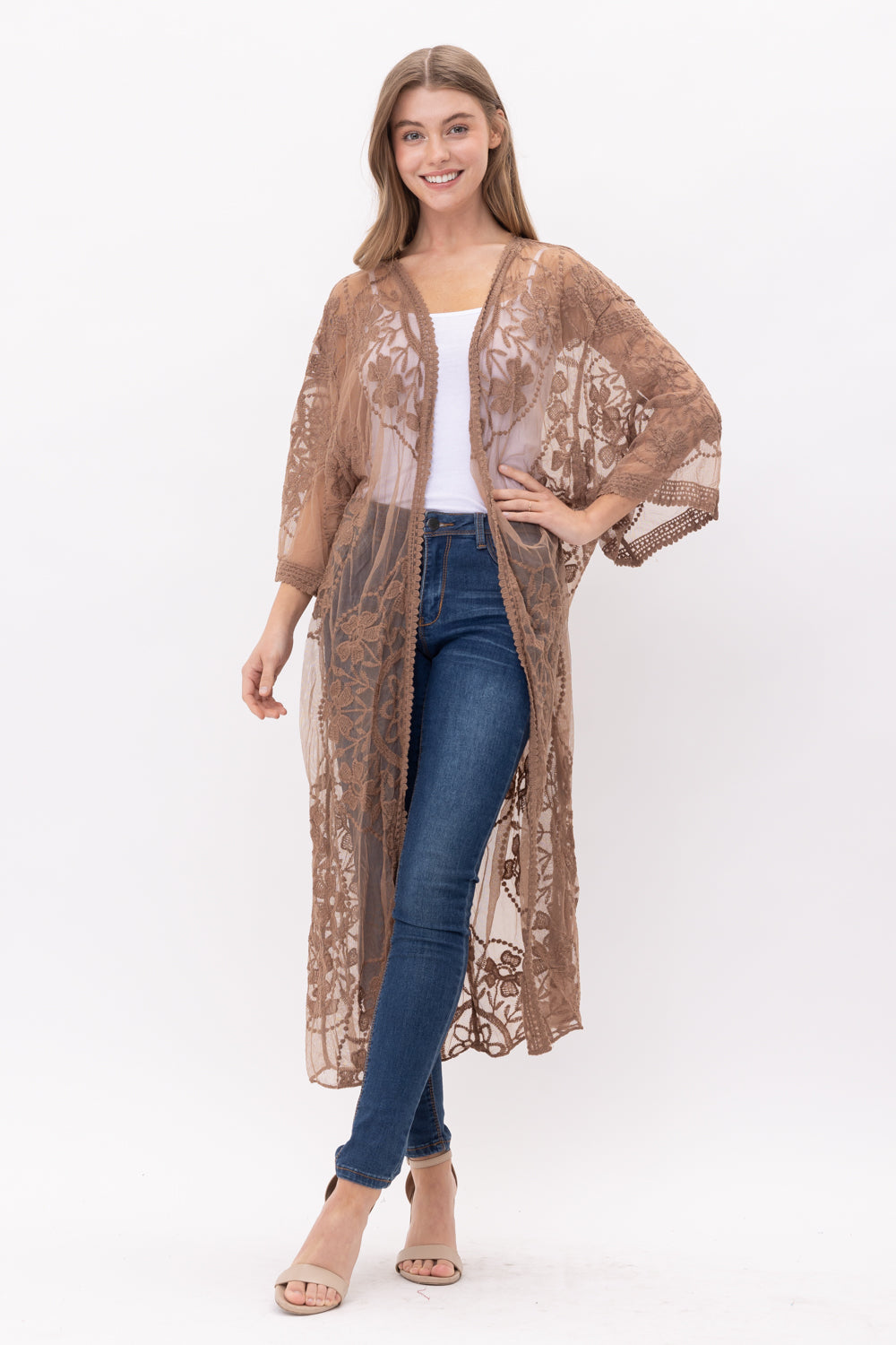 ANAISA LACE DUSTER KIMONO - Rajimports - Women's Clothing