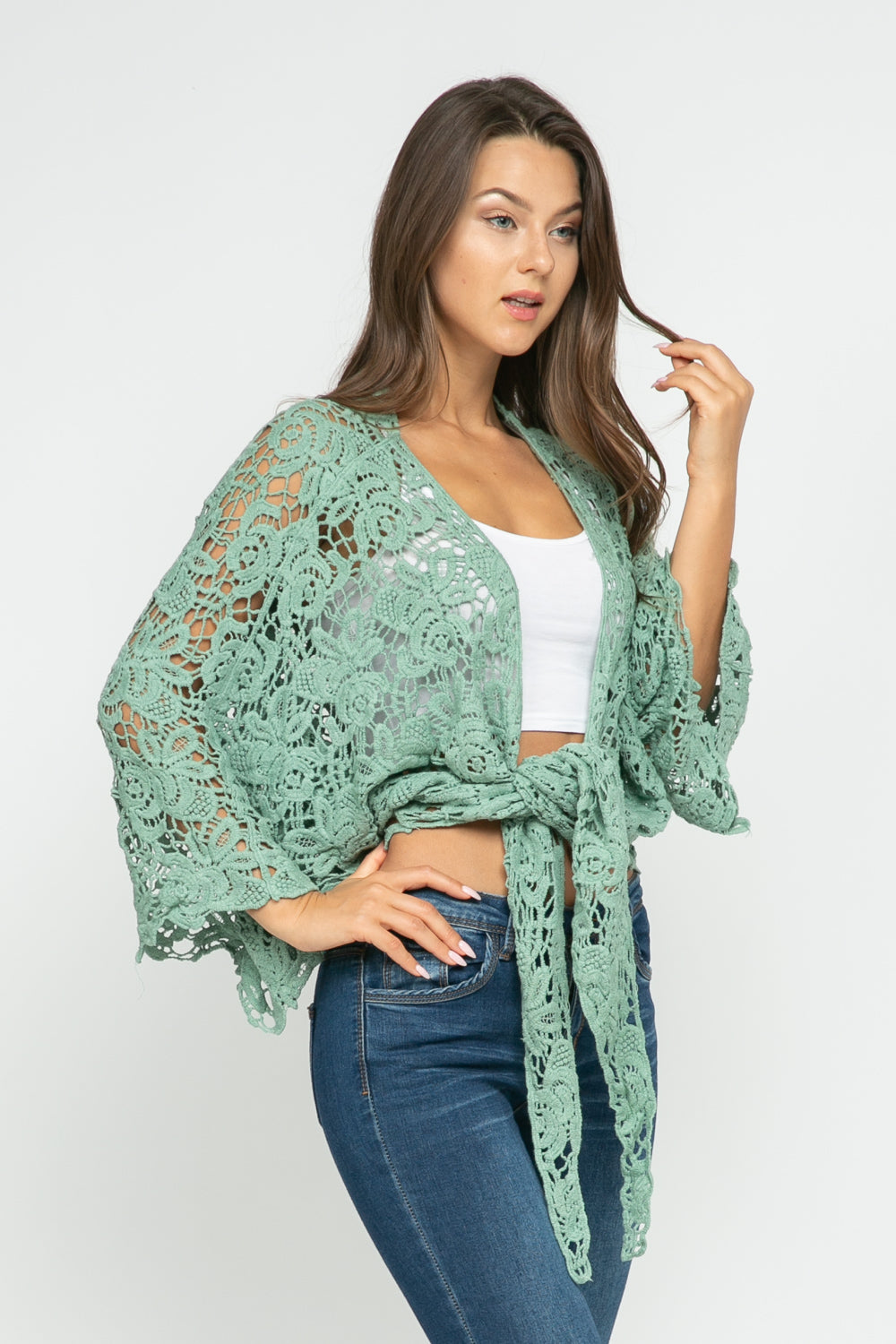 HAILEY FLORAL WRAP KIMONO - Rajimports - Women's Clothing