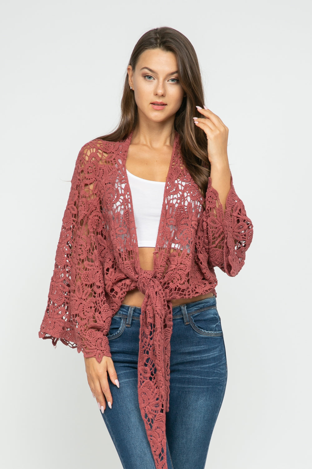 HAILEY FLORAL WRAP KIMONO - Rajimports - Women's Clothing