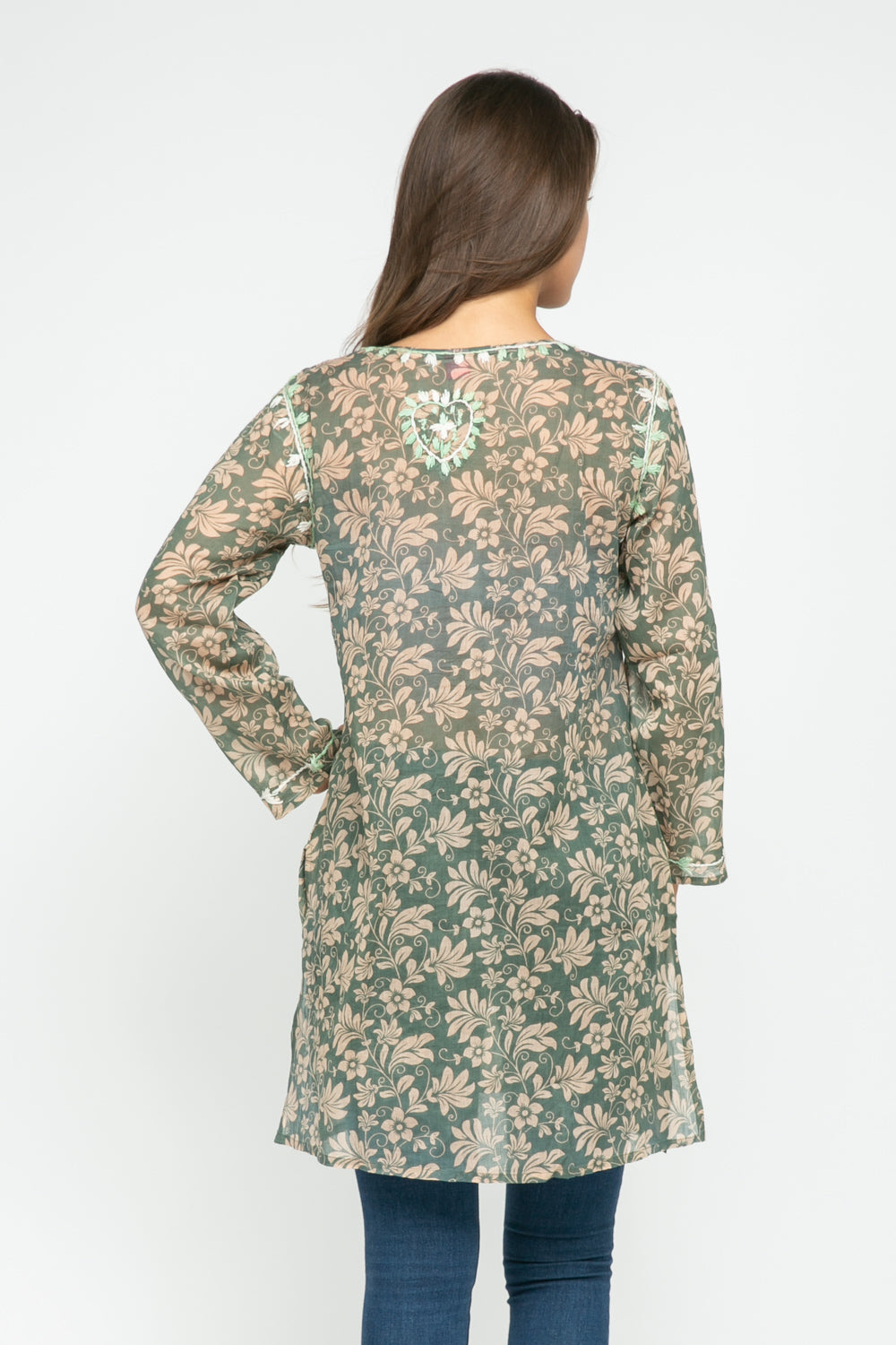 FORAL PETAL EMBROIDERED TUNIC - Rajimports - Women's Clothing