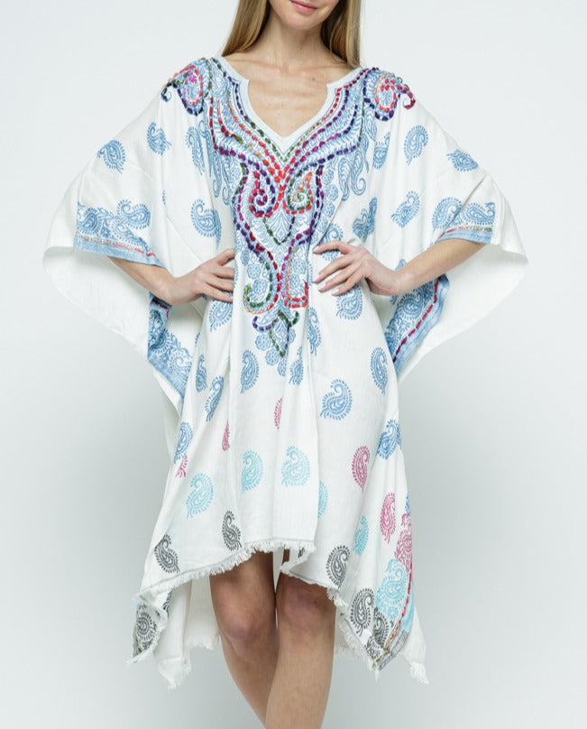 Raj Woven Stitch Kaftan - Rajimports - Women's Clothing