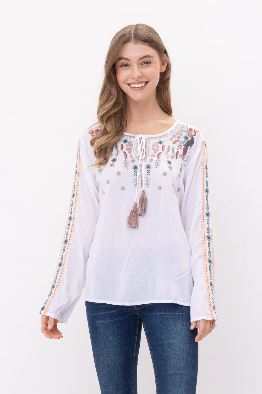 AUDREY EMBROIDERED TOP - Rajimports - Women's Clothing