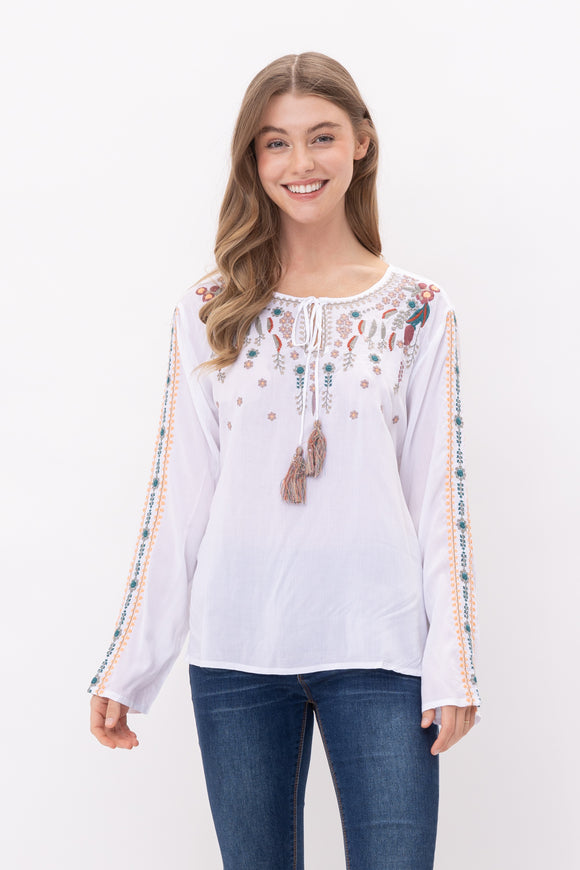 AUDREY EMBROIDERED TOP - Rajimports - Women's Clothing