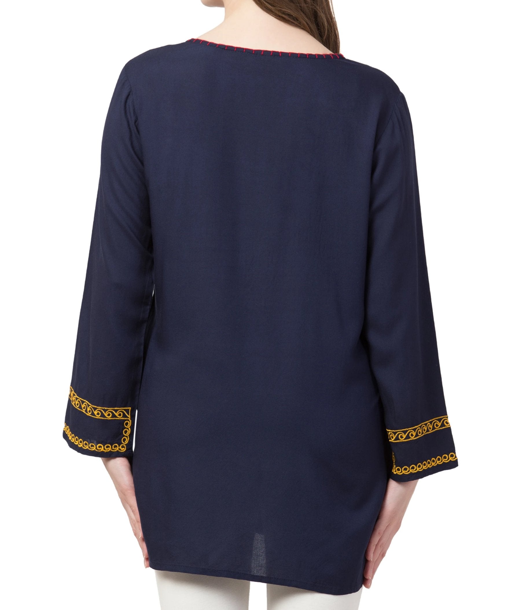 Raj Machine Embroidered Tunic - Rajimports - Women's Clothing