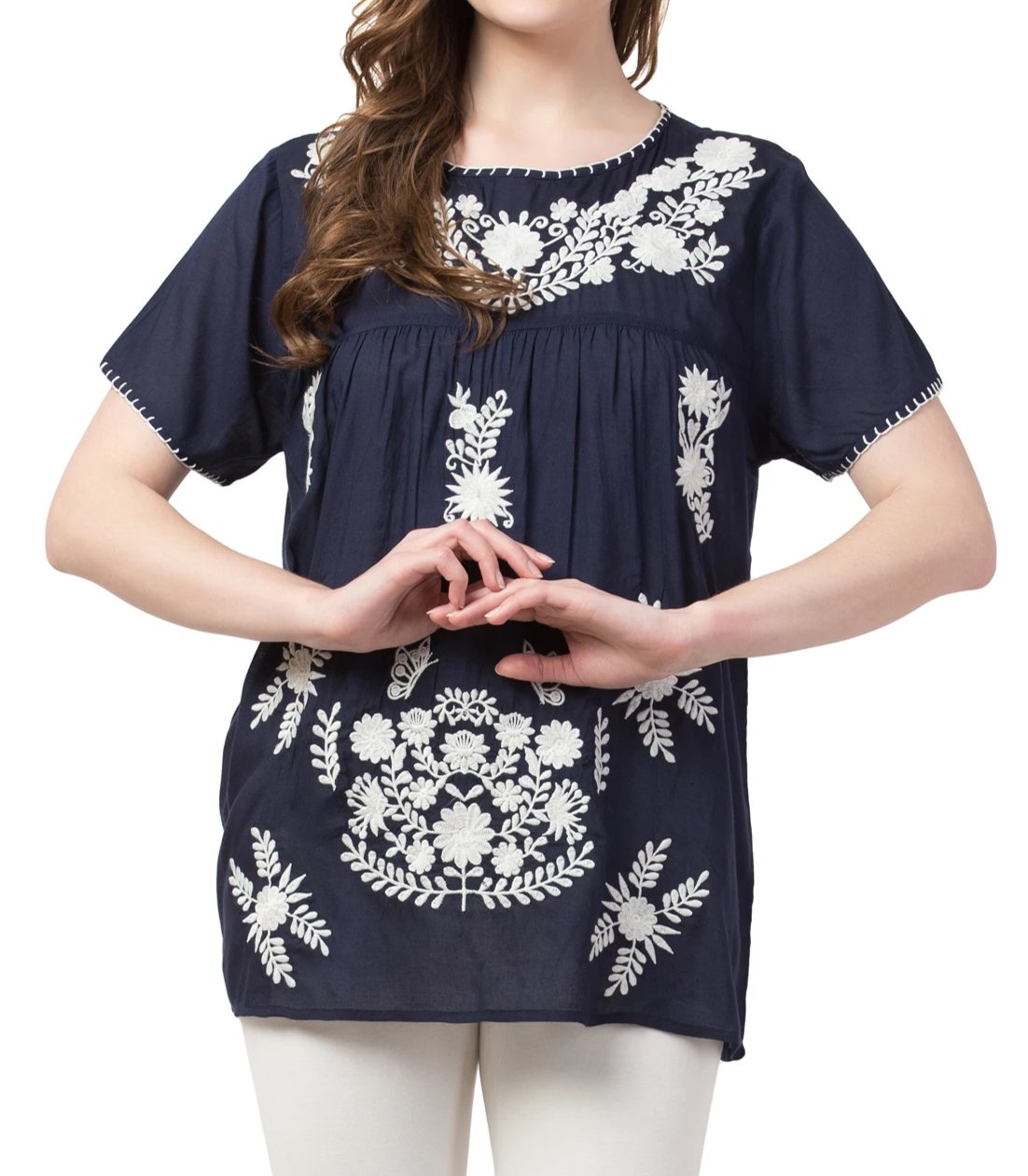 Raj Machine Embroidered Top - Rajimports - Women's Clothing