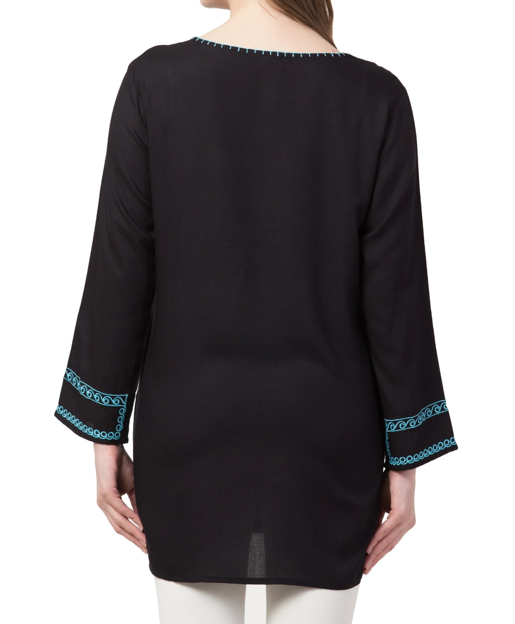 Raj Machine Embroidered Tunic - Rajimports - Women's Clothing