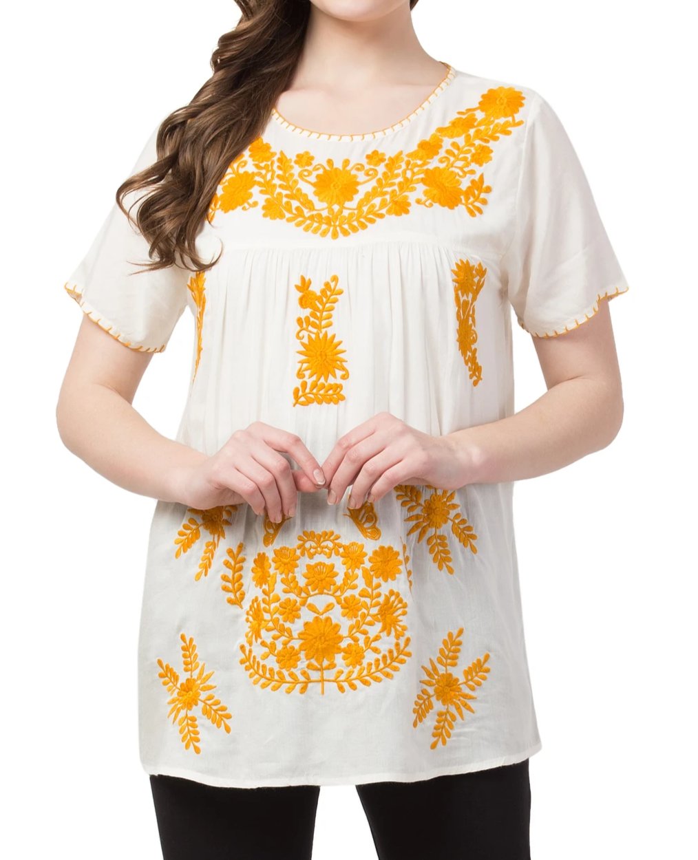 Raj Machine Embroidered Top - Rajimports - Women's Clothing