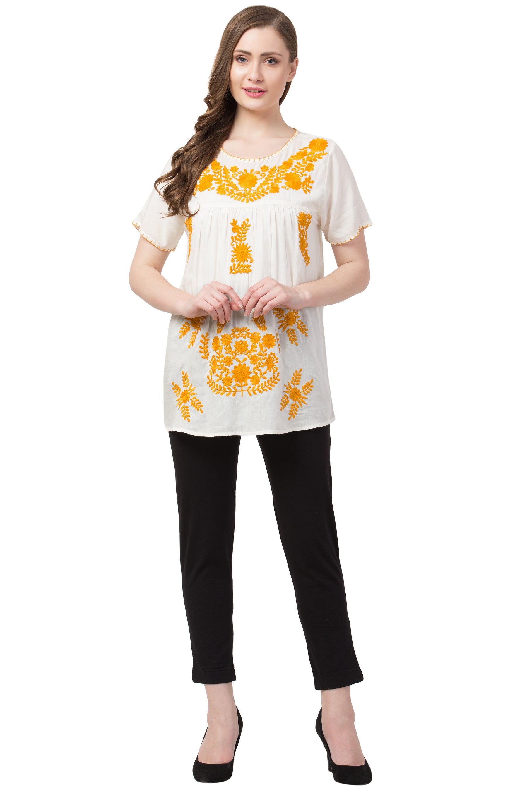 Raj Machine Embroidered Top - Rajimports - Women's Clothing