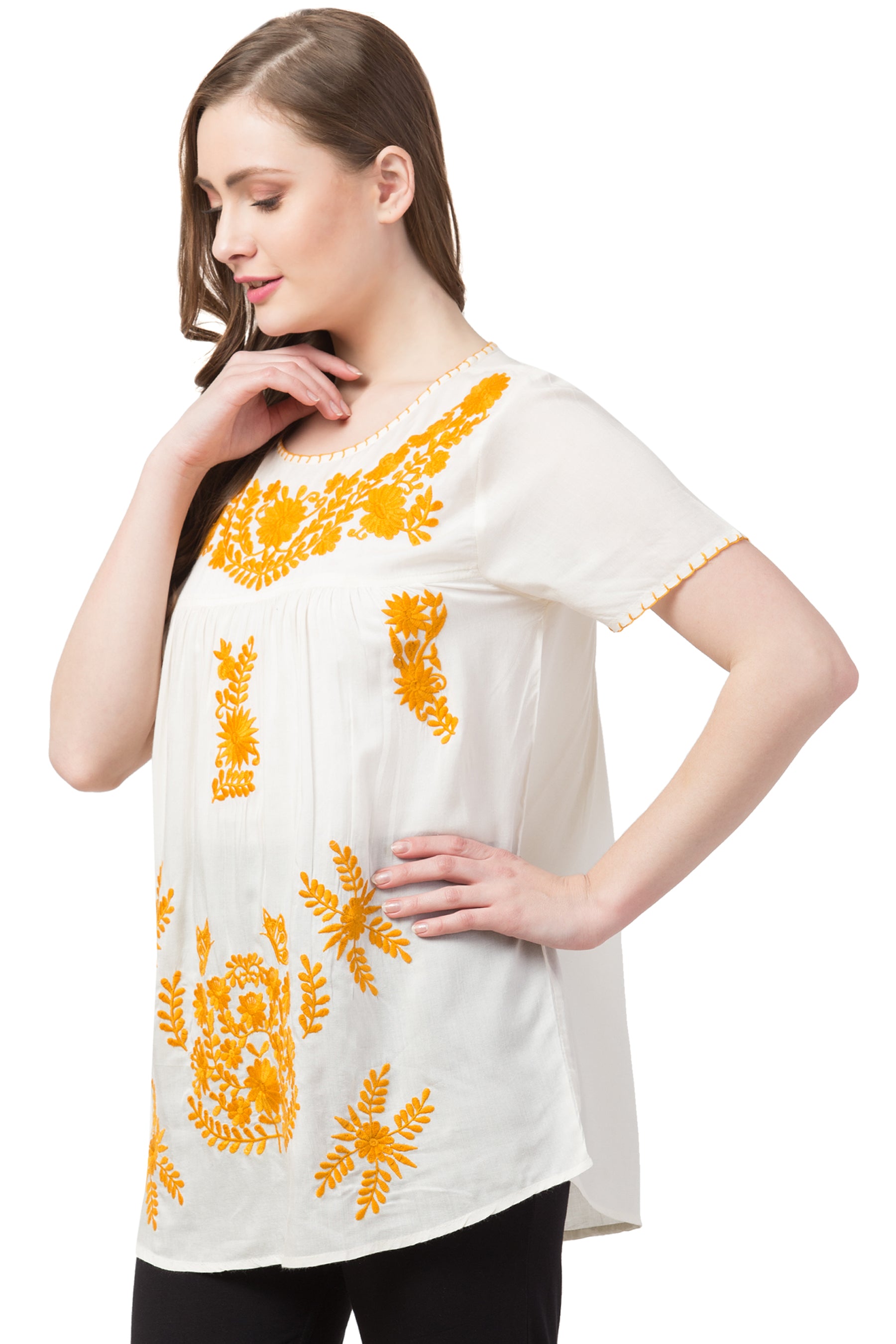 Raj Machine Embroidered Top - Rajimports - Women's Clothing