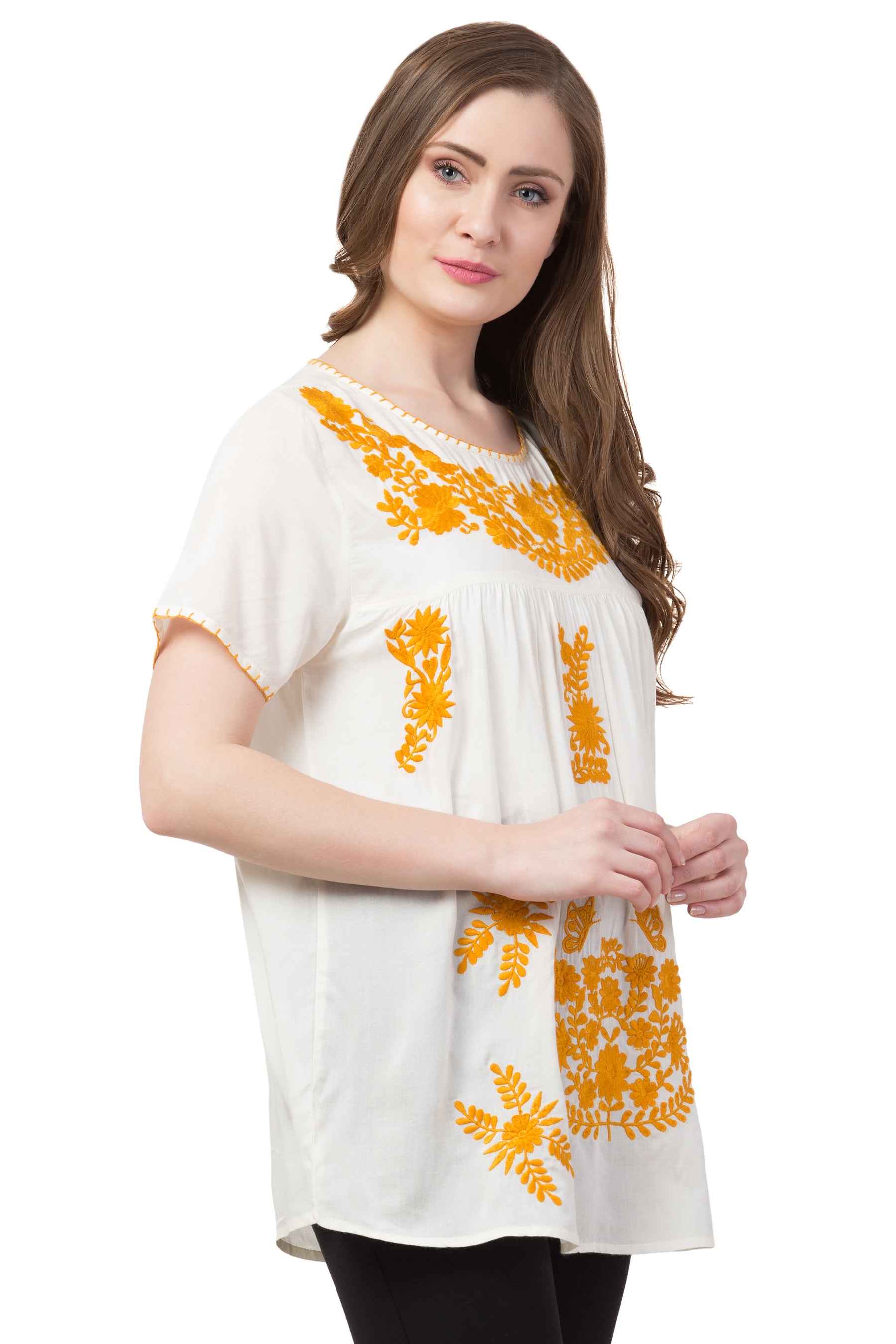 Raj Machine Embroidered Top - Rajimports - Women's Clothing