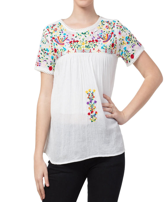 Raj Machine Embroidered Top - Rajimports - Women's Clothing