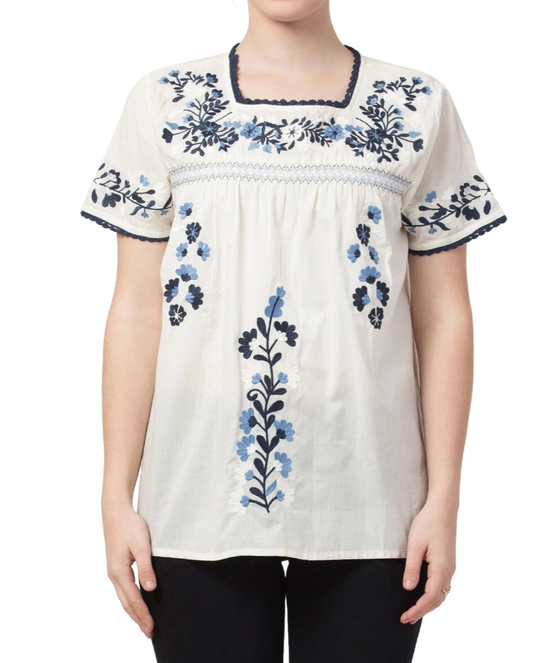 Raj Machine Embroidered Top - Rajimports - Women's Clothing