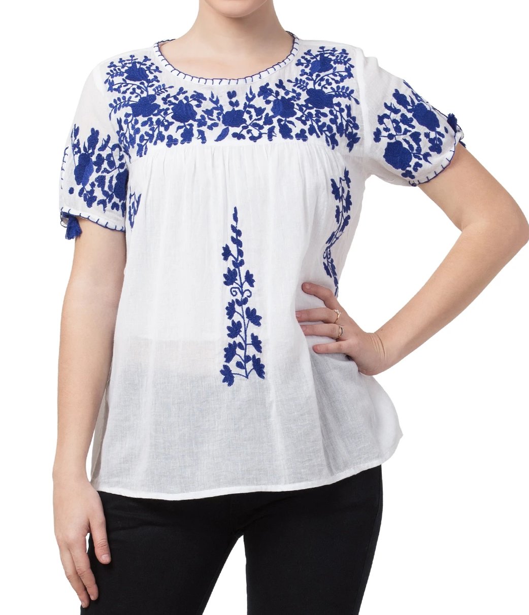 Raj Machine Embroidered Top - Rajimports - Women's Clothing