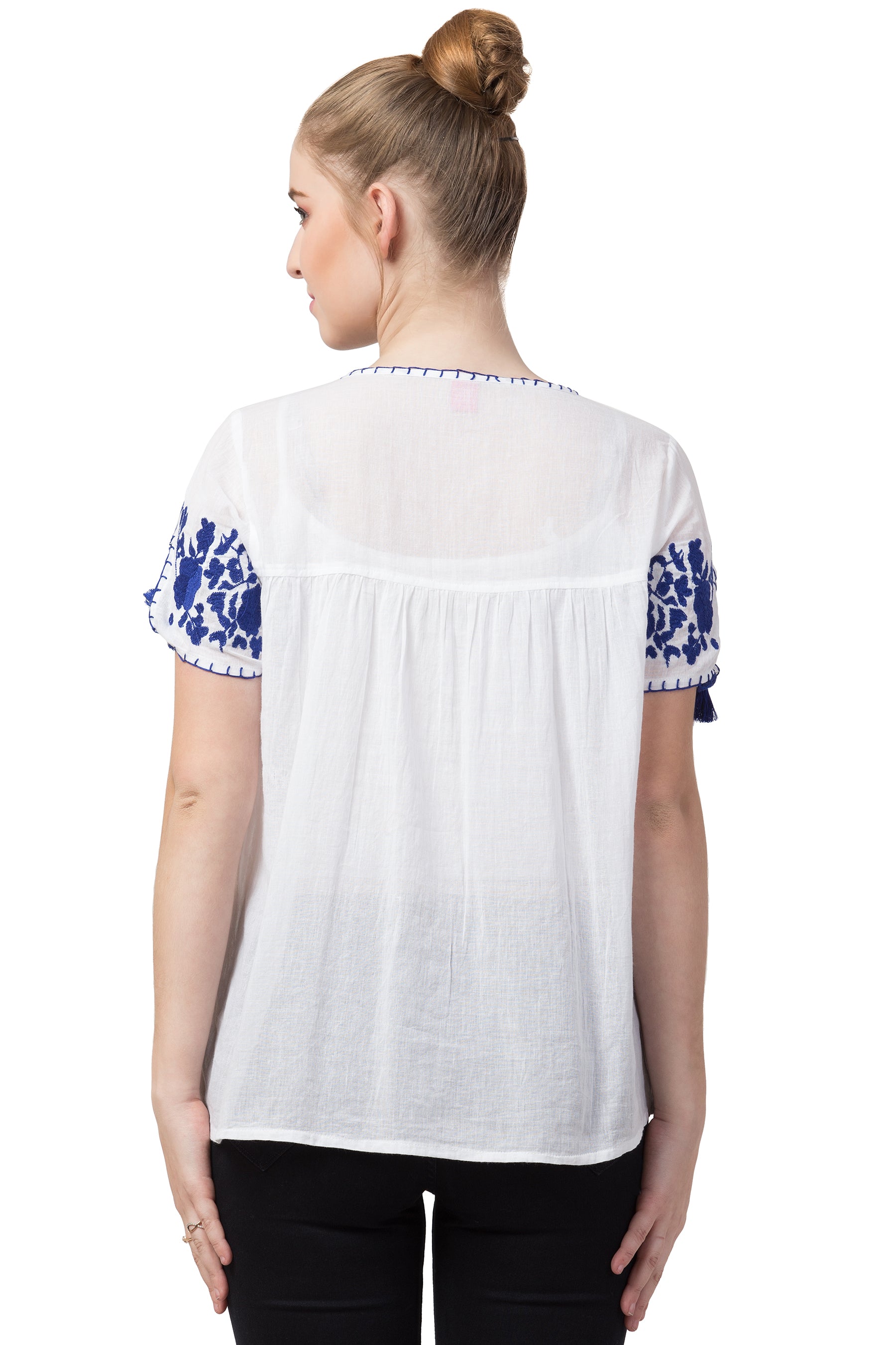 Raj Machine Embroidered Top - Rajimports - Women's Clothing