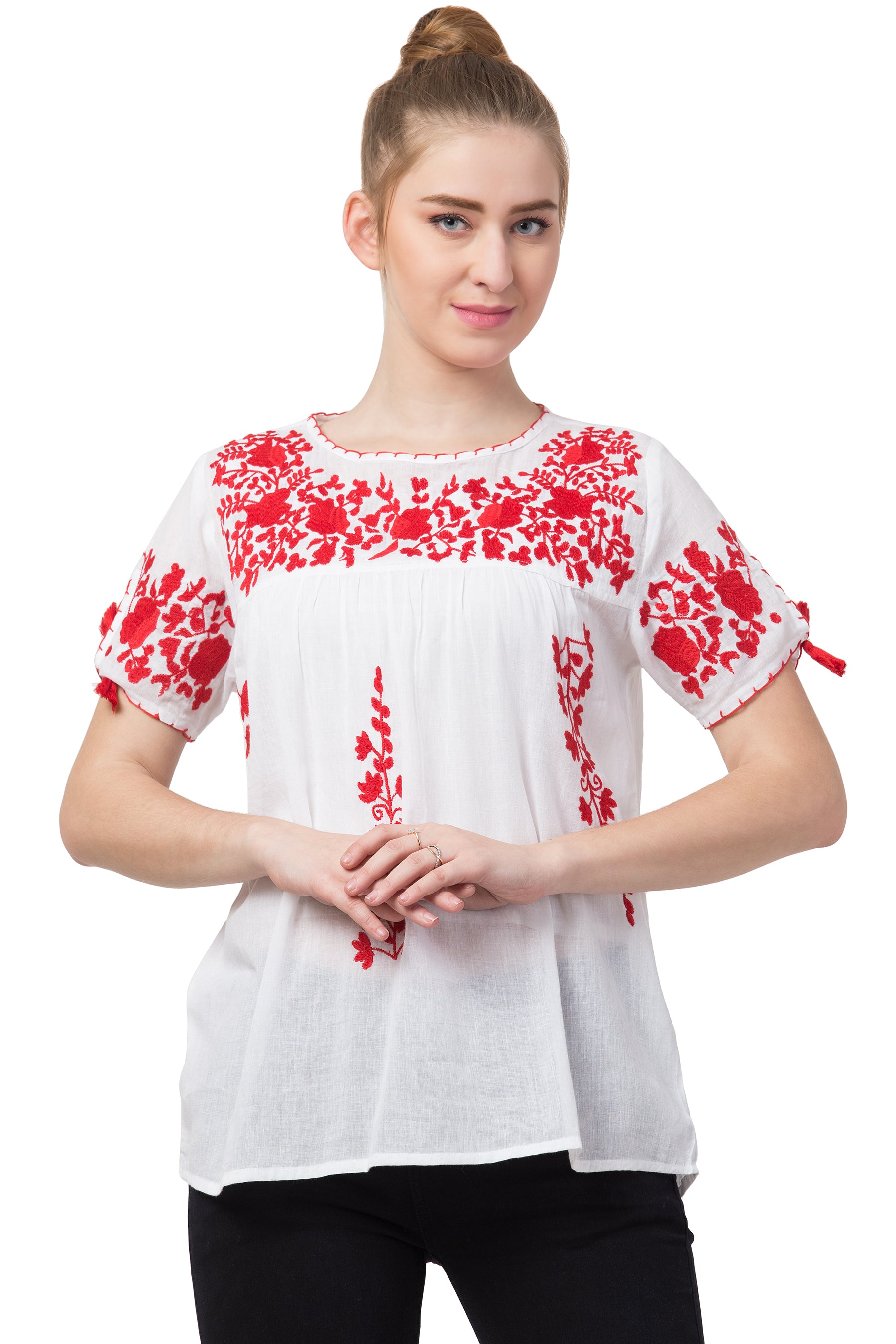 Raj Machine Embroidered Top - Rajimports - Women's Clothing