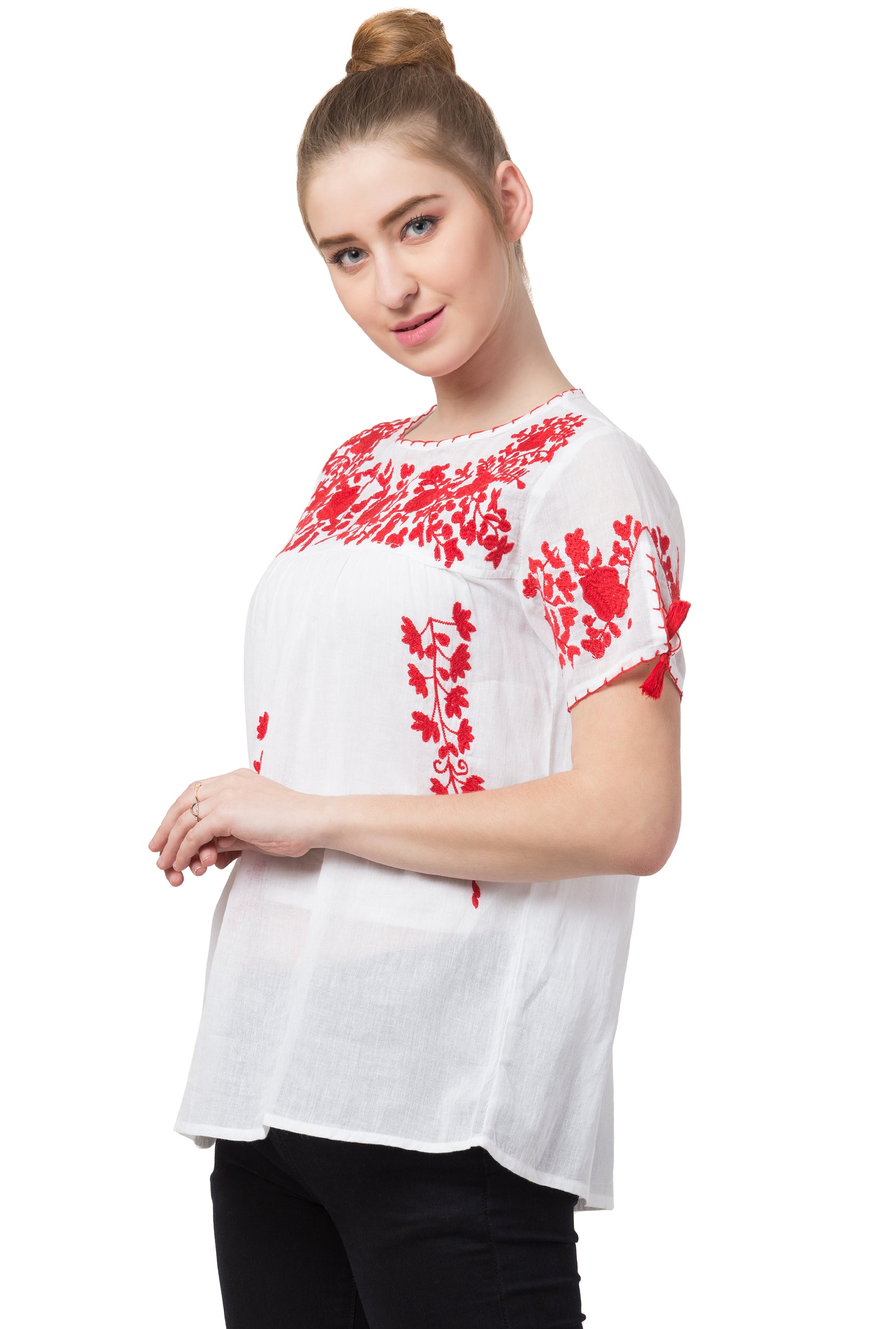 Raj Machine Embroidered Top - Rajimports - Women's Clothing