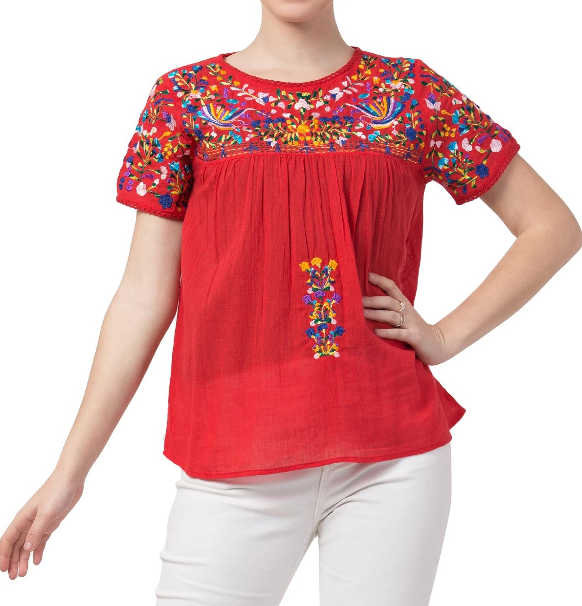 Raj Machine Embroidered Top - Rajimports - Women's Clothing