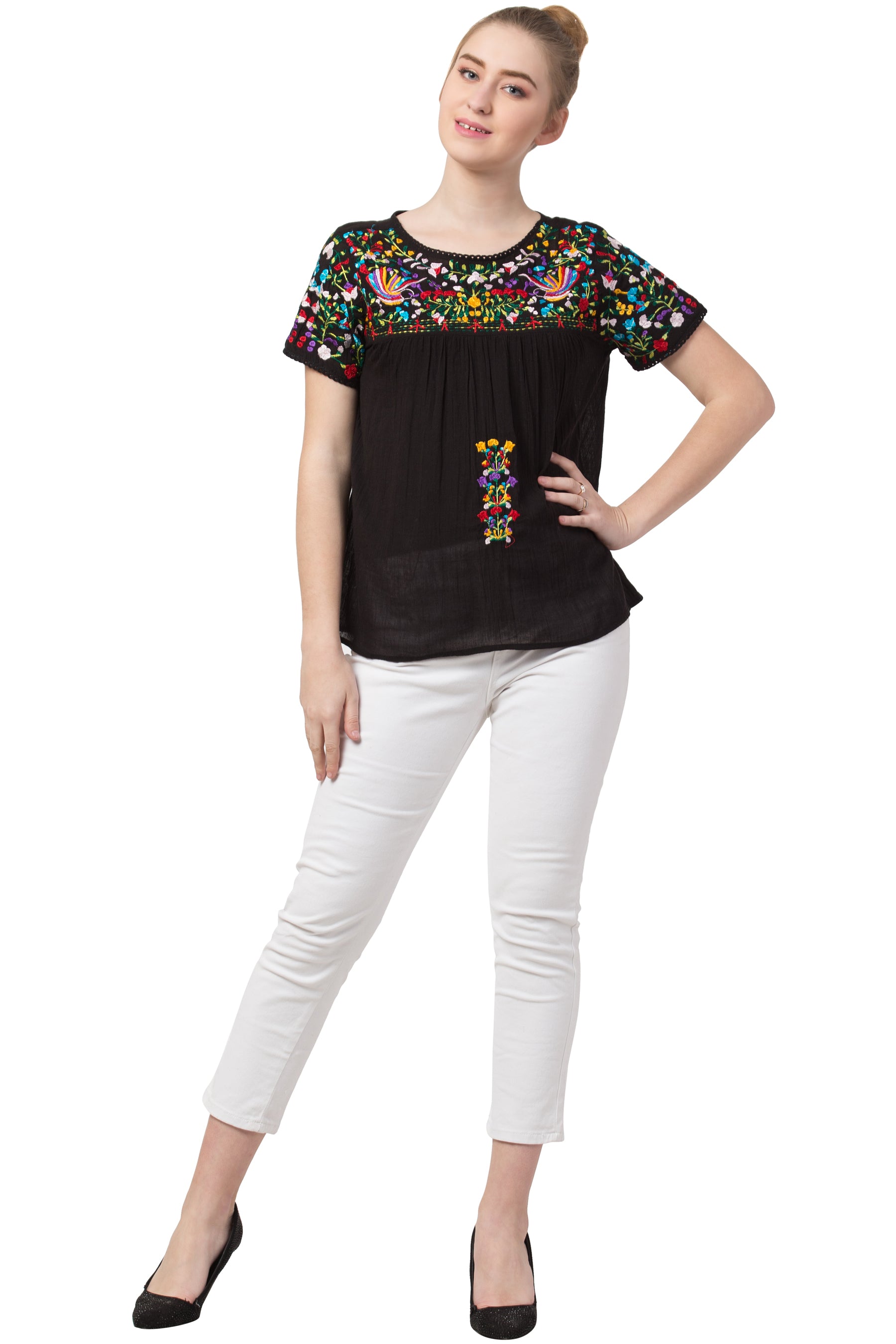 Raj Machine Embroidered Top - Rajimports - Women's Clothing