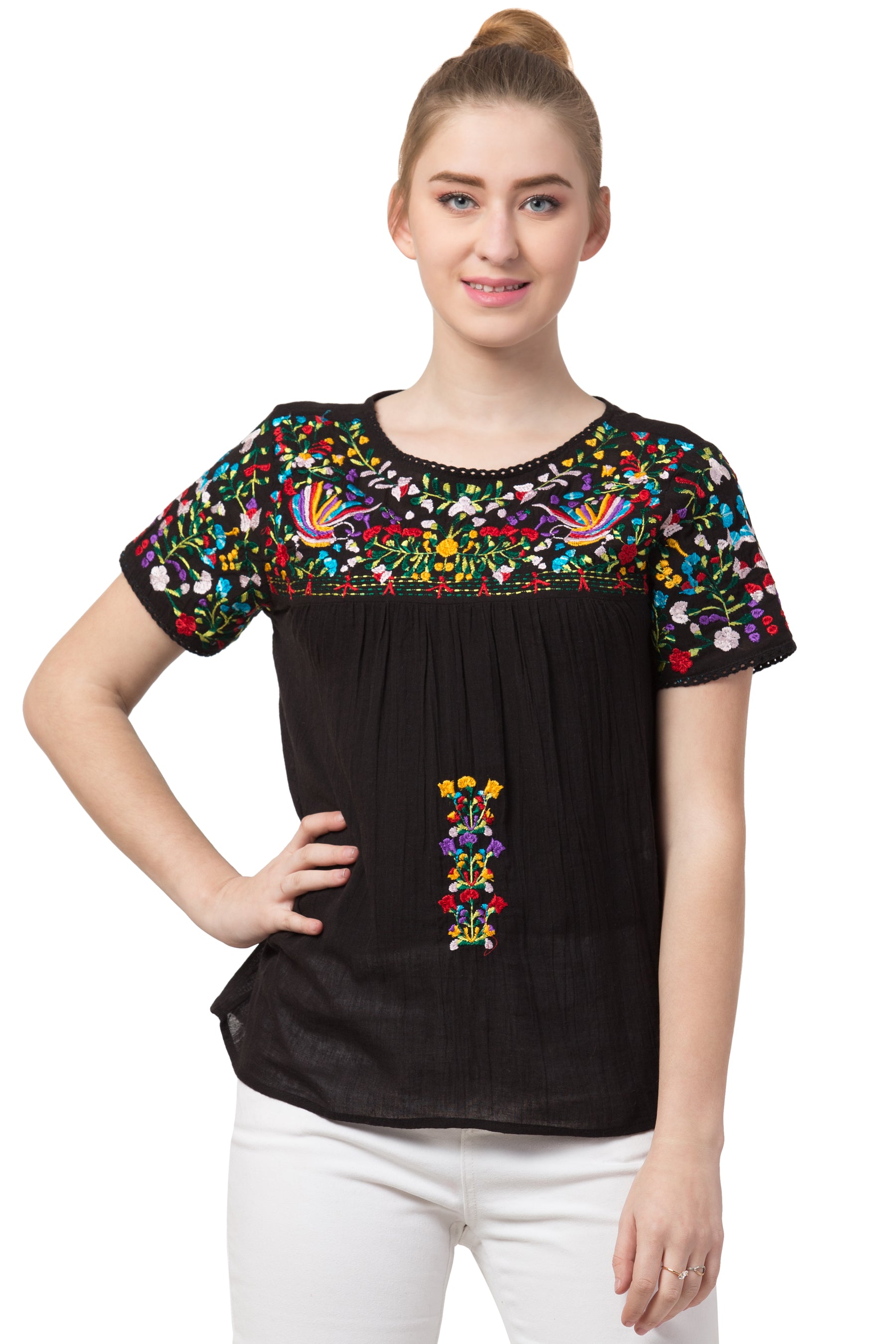 Raj Machine Embroidered Top - Rajimports - Women's Clothing