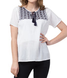 Raj Machine Embroidered Top - Rajimports - Women's Clothing