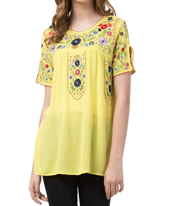 Raj Machine Embroidered Top - Rajimports - Women's Clothing