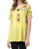 Raj Machine Embroidered Top - Rajimports - Women's Clothing