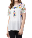 Raj Machine Embroidered Top - Rajimports - Women's Clothing