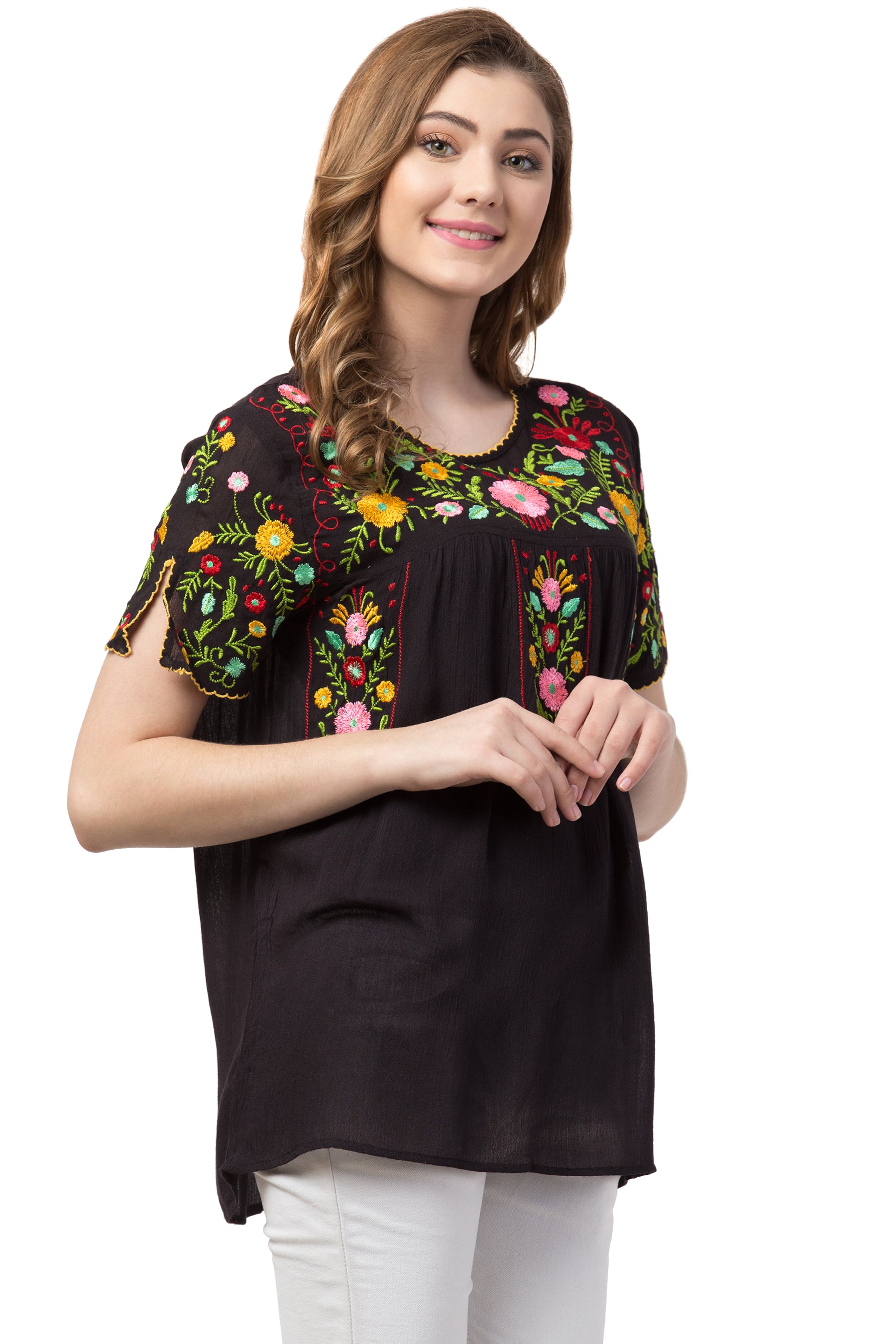 Raj Machine Embroidered Top - Rajimports - Women's Clothing