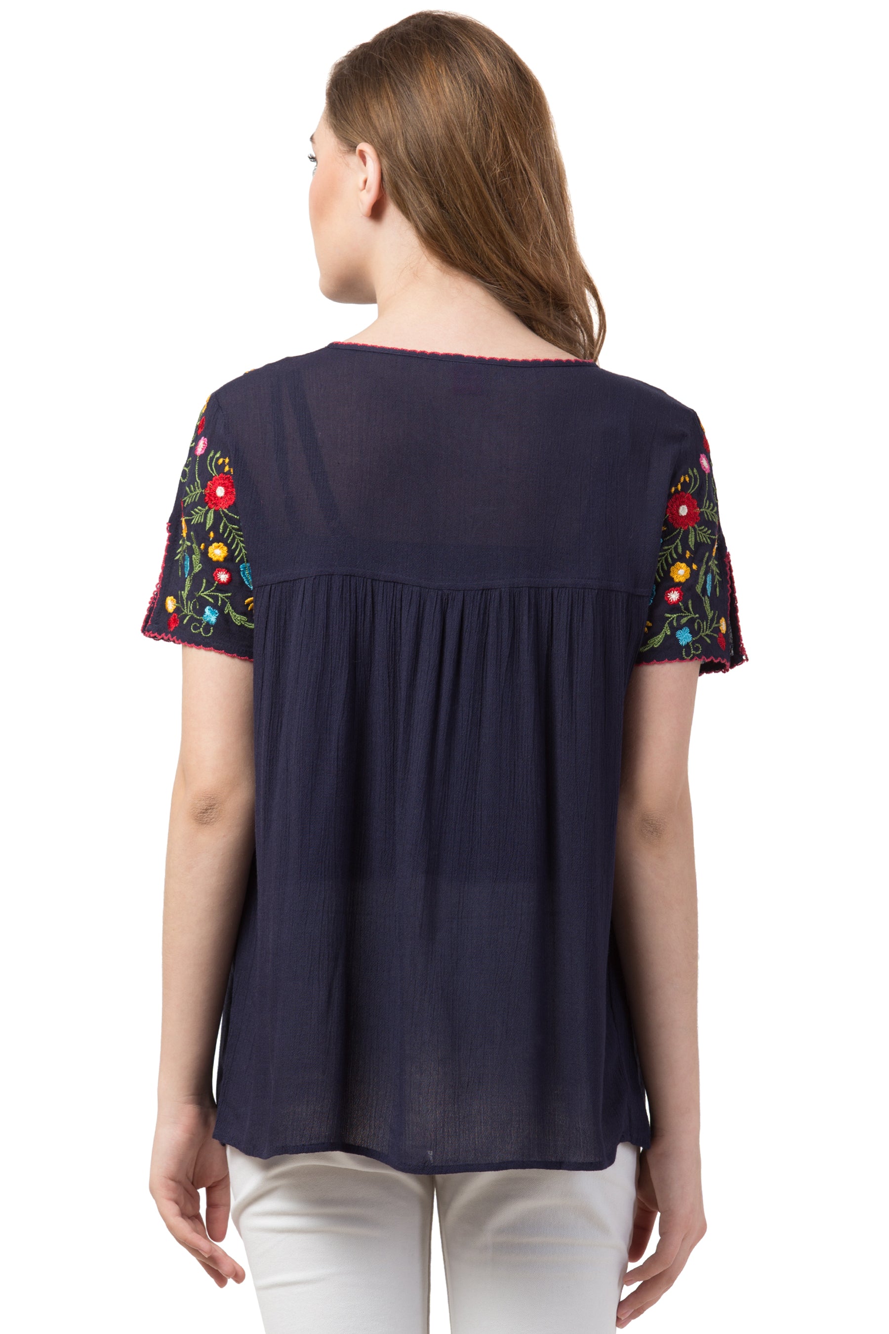 Raj Machine Embroidered Top - Rajimports - Women's Clothing