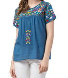 Raj Machine Embroidered Top - Rajimports - Women's Clothing