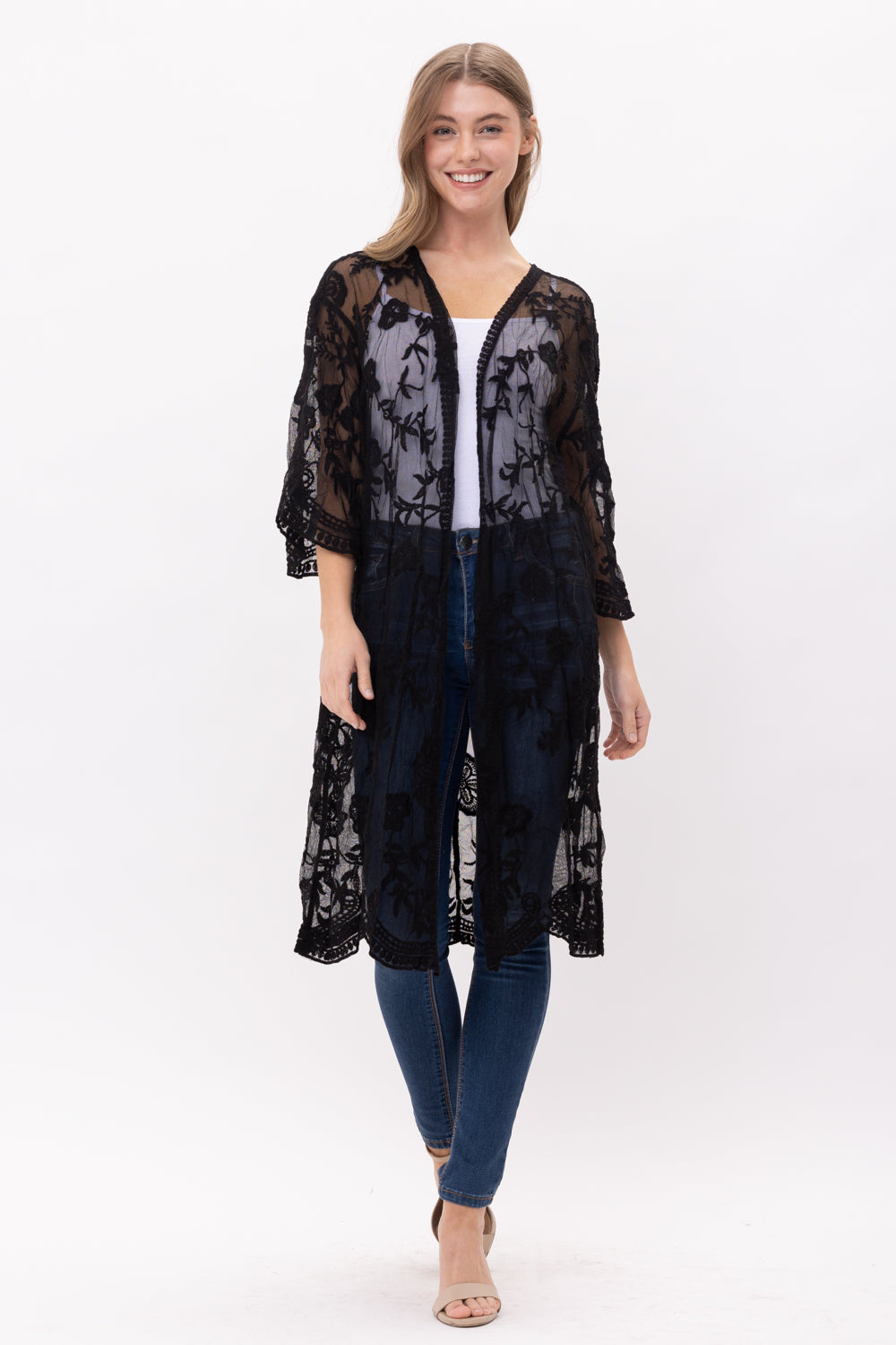 LACE VINE KIMONO - Rajimports - Women's Clothing