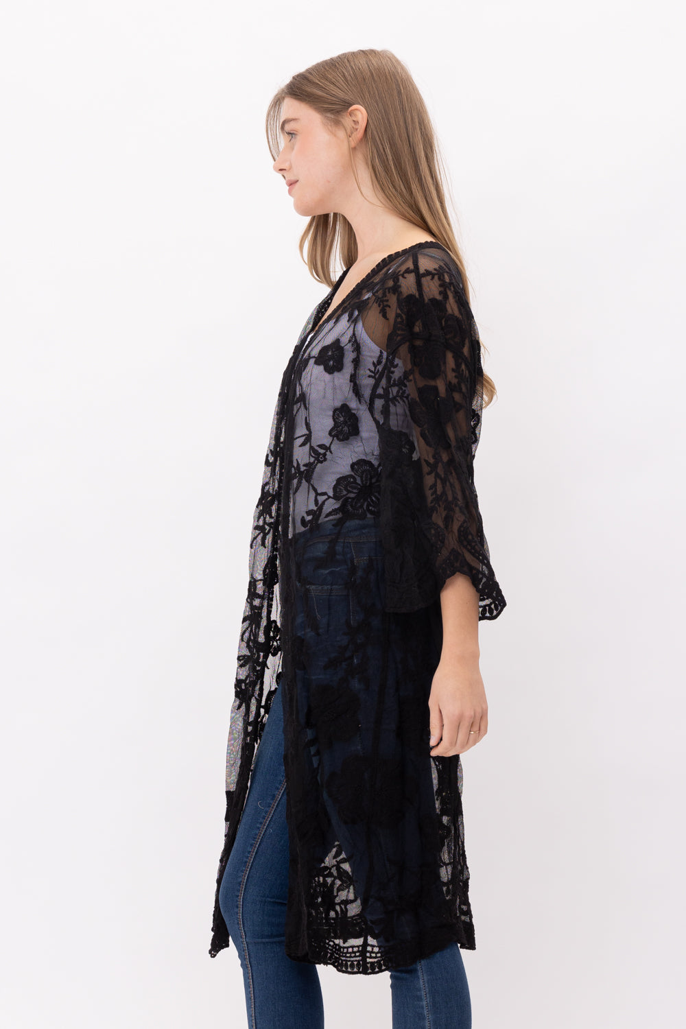 LACE VINE KIMONO - Rajimports - Women's Clothing