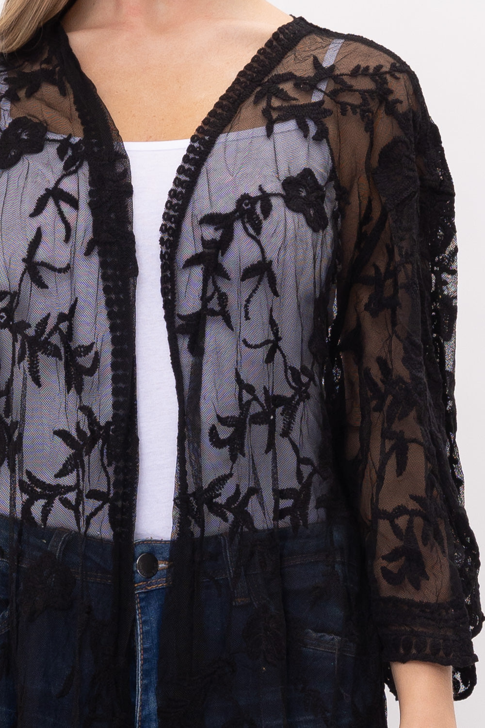 LACE VINE KIMONO - Rajimports - Women's Clothing