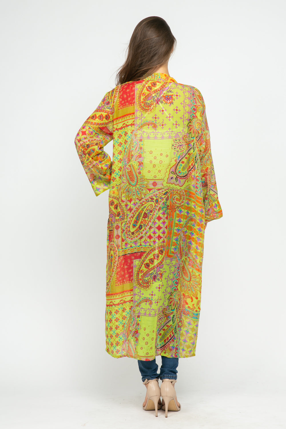 RAJ SERENA MOSAIC KIMONO - quetzals