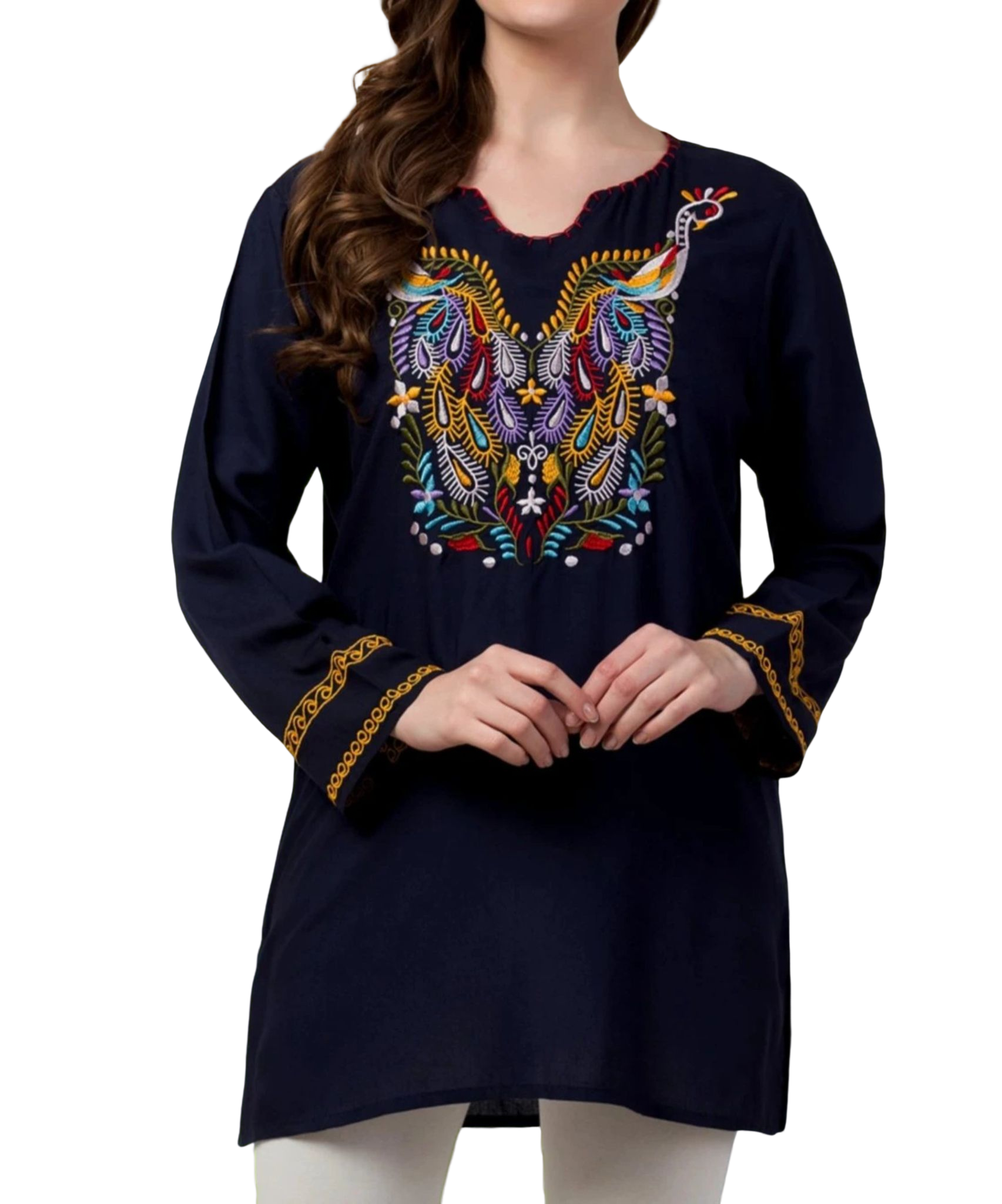 RAJ GARCELLE EMBROIDERED TUNIC - Rajimports - Women's Clothing