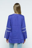 RAJ ALI EMBROIDERED TUNIC - IRIS - quetzals