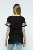 RAJ ALANA EMBROIDERED TOP - BLACK - quetzals