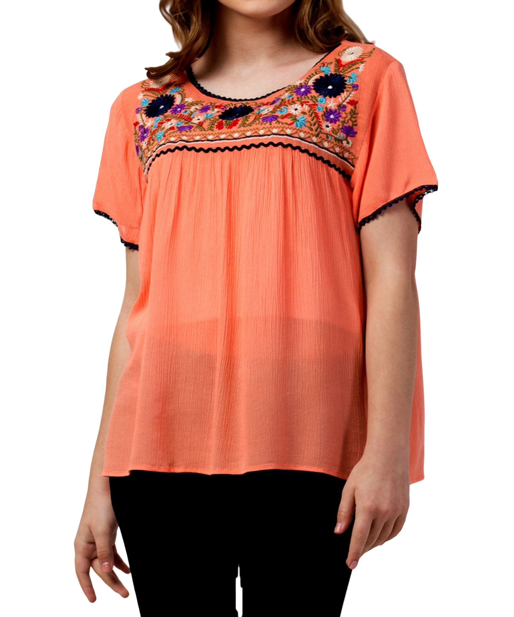 RAJ CYNTHIA EMBROIDERED TOP - Rajimports - Women's Clothing