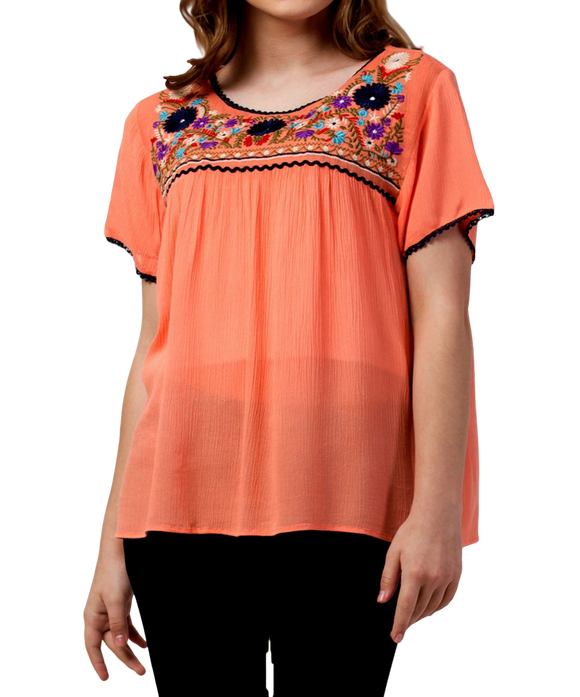 RAJ CYNTHIA EMBROIDERED TOP - Rajimports - Women's Clothing