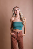 Accordion Classic Bandeau Bralette Emerald