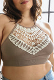 Crochet Lace Bralette Plus Size