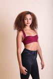 Cross Strap Bralette Small / Wine