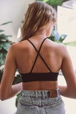 Cutout High Neck Halter Bralette