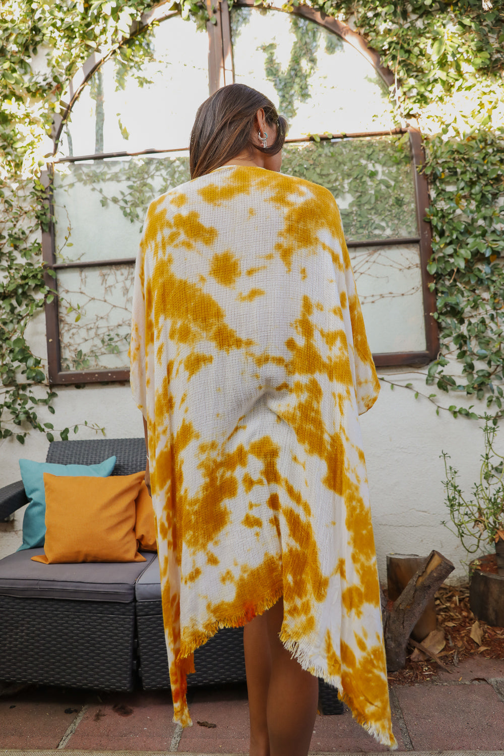 Festive Tie-Dye Kimono