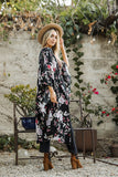 Floral Butterfly Sleeve Kimono