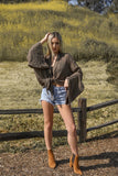 Flounce Sleeve Kimono Wrap