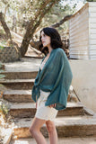 Flounce Tie-Front Kimono Wrap