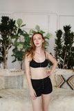 black lounge bralette set