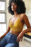 Lace Boho Racerback Bralette Small / Ochre